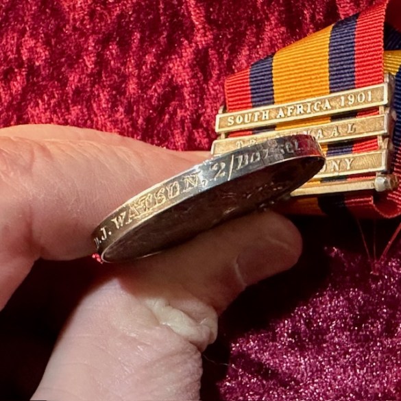 Ghost Dated Boer War Queen South Africa Medal with 3 Bars 3